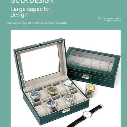 Dark Green Watch Storage Box Watch Display Packaging