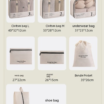 New Travel Buggy Bag Seven-piece Collect Clothes Shoe Storage Bag