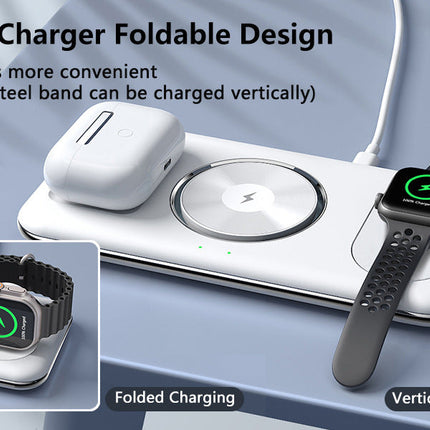 Folding Magnetic Wireless Charger Charger Desktop Bracket