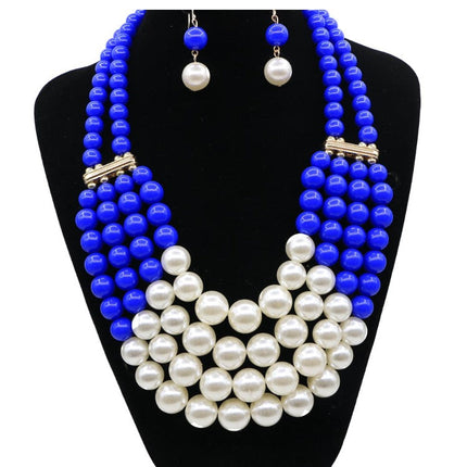 Multi Simulated Pearl Bohemian Jewelry Set