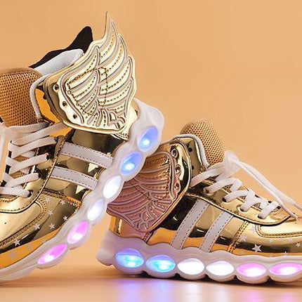 Rechargeable wings glitter sneakers