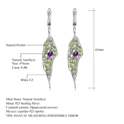 Jewelry Design 925 Silver Personalized Jewelry Ring Amethyst Peridot
