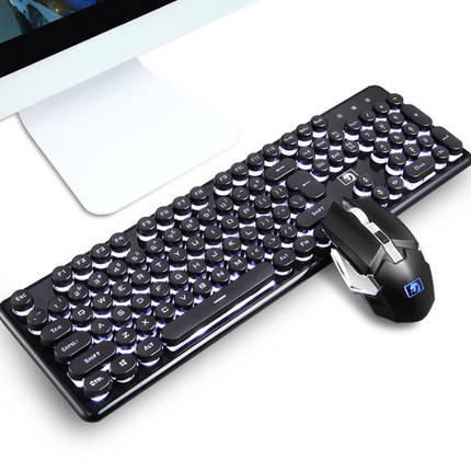 Wireless charging light gaming keyboard and mouse set mechanical feel