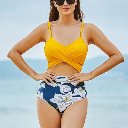 Multicolor Print Plus Size Women's Bikini