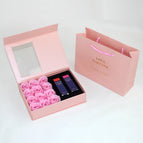 Pink / Two lipstick gift box tote bag