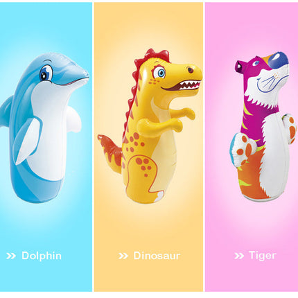 3D Inflatable Dinasour Toys for Children Boys Bop Bag Punching Bag Interactive Big Tumbler Toy Kid