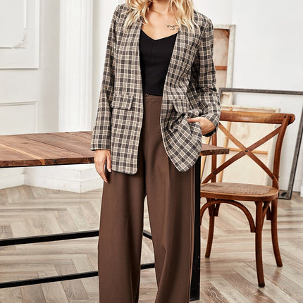 Fall and winter plaid blazer
