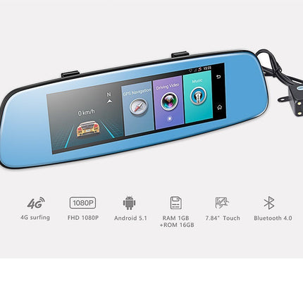 8 Inch 4G Android cloud mirror driving recorder