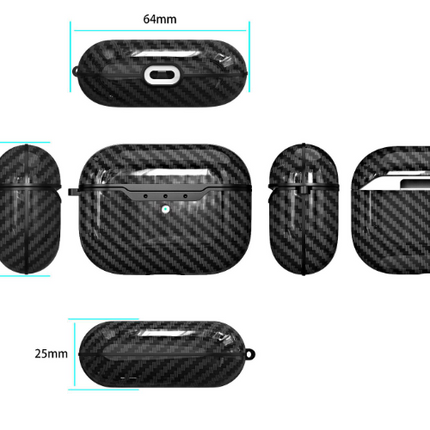 Compatible with Apple, Bluetooth Headset Case Carbon Fiber Pattern Drop