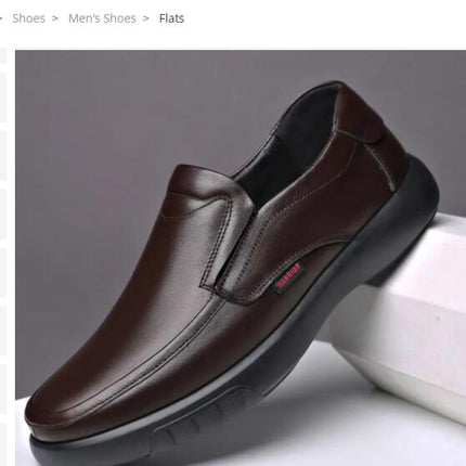 Men's casual plus size leather shoes