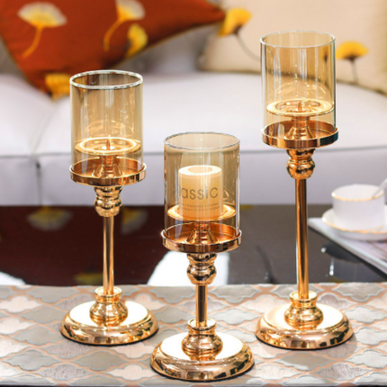 European-style Metal Candle Holders Creative Wax Holders Nordic Western Restaurant Table