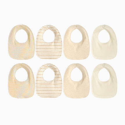 Fashion 8-piece Set Of Baby Drool Towel In Solid Color