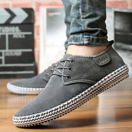new casual shoes large size leather shoes handmade leather stitching men's shoes