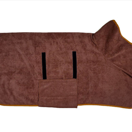 Pet Bathrobe Fast Drying Towel Microfiber Absorbent Soft Bath Robe Adjustable Towel Grooming Coat For Small Medium Large Dog