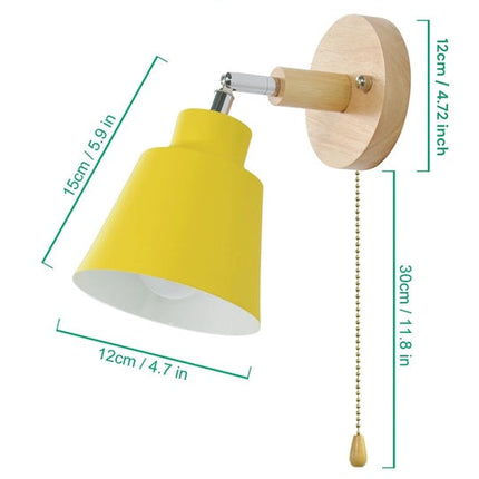 Macaron Bedside Lampshade Wooden Zipper