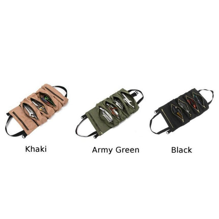 Multifunctional roll up hanging canvas storage bag