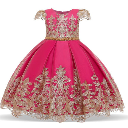 Bowknot children's skirt and net gauze dress