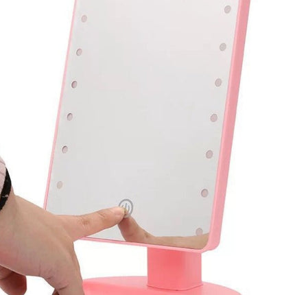 Portable 360 Degree Rotation Touch Induction Tabletop Cosmetic Mirror