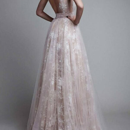 New dress AliExpress explosion models lace deep V wedding dress long skirt women's clothing
