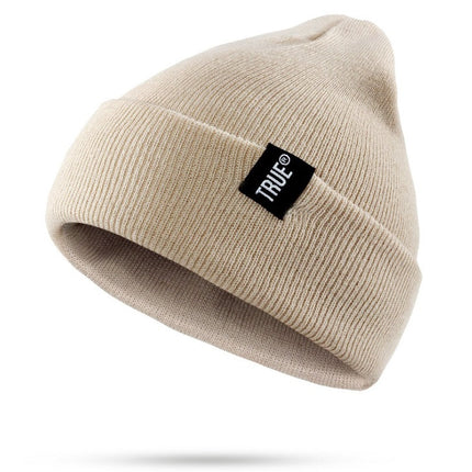 TRUE autumn and winter warm woven standard knitted hat ski caps headband cloth wool hat
