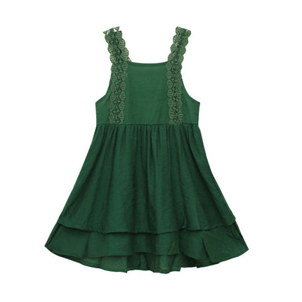 Western style all-match sleeveless long skirt