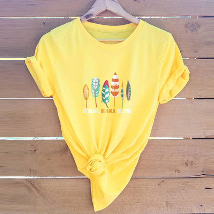 Casual Plus Size Cotton Women's Short Sleeve