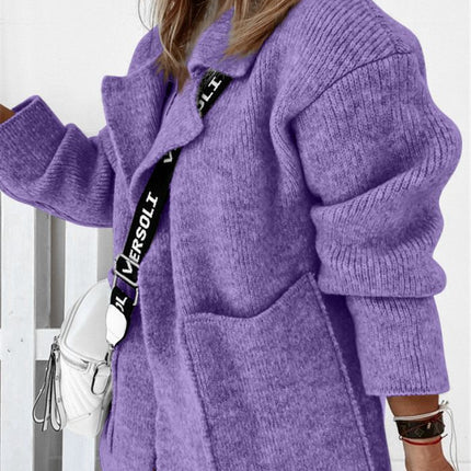 New Product Fashion Print Ladies Woolen Coat