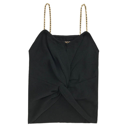 Small waistcoat women''s new summer 2021 Korean version of women''s wear with twisted chain personality suspender