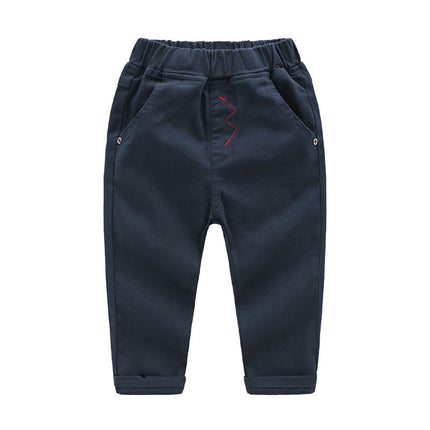Embroidered Pants Solid Color Soft Children's Pants