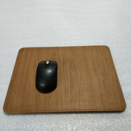 Compatible with Apple , Wireless charging mobile phone universal wood grain mouse pad