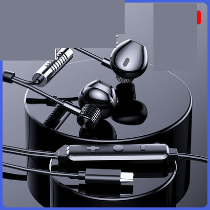 Dual Microphone Sound Card Wired Headset In-ear