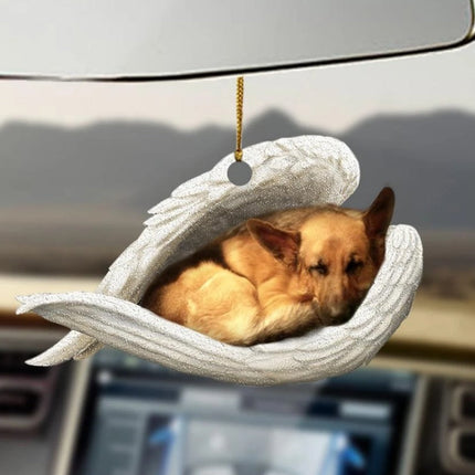 Car Pendant Sleeping Dog Angel Home Decor Acrylic Showcase Hanging Ornaments For Doors