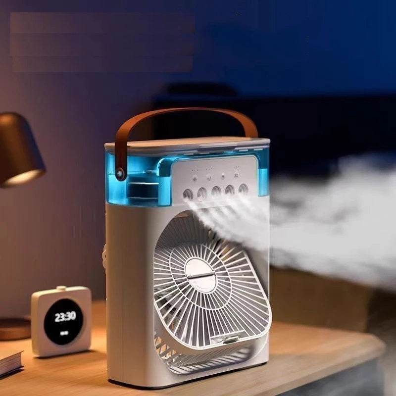 3-in-1 Portable Air Cooler Fan with Humidifier and LED Light