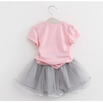 Fashion Girl Cartoon Cute Short Skirt Two-piece Suit