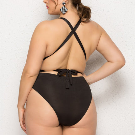 New Black Plus Size One-piece Swimsuit for women