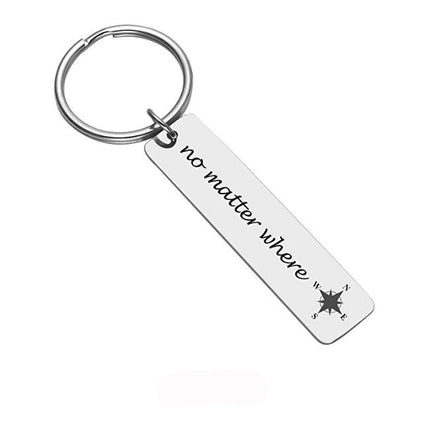English Alphabet Name Keychain Stainless Steel