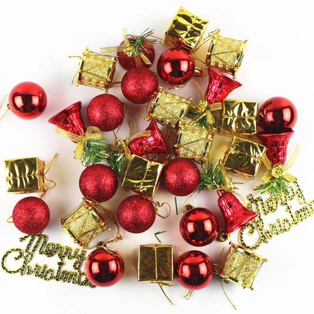 Christmas Ornament Butterfly Gift Box Pendant Arrangement
