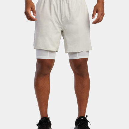 Fitness Summer Sports Casual Solid Color Camouflage Double-layer Shorts Men