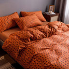 Ivey Orange / 1.8m bed sheet set of four