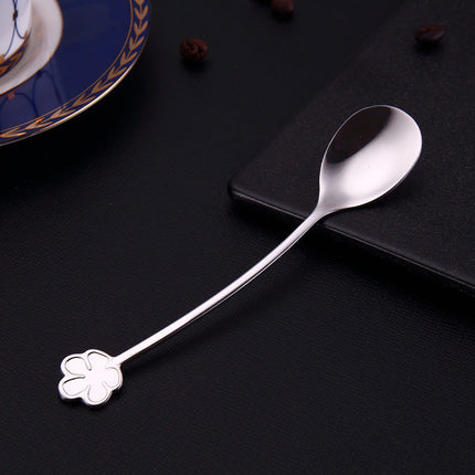 304 Stainless Steel Spoon Gold Plated Dessert Spoon Coffee Stir Spoon Stainless Steel Ice Bar Spoon
