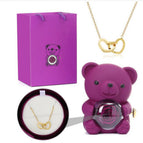 Purple box necklace / With a necklace