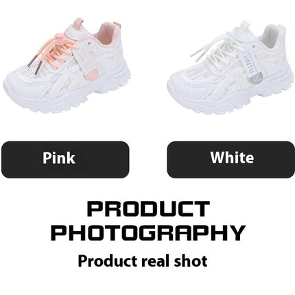Boys 'and Girls' Comfortable Breathable Running White ' Shoes For Student