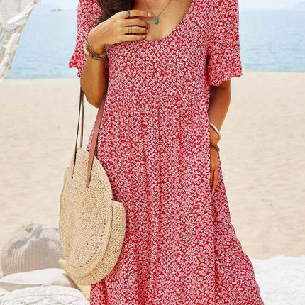 V-neck Plus Size Loose Women's Dress