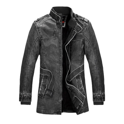 Winter Men's Leather Men's fashion Clothing With Zipper