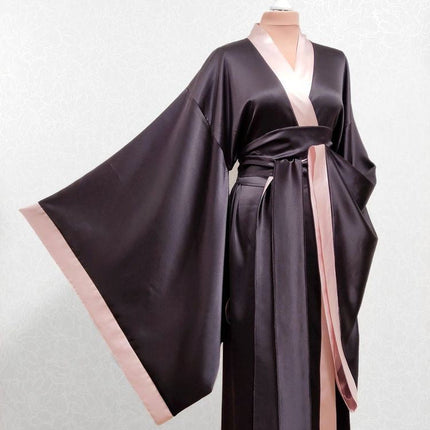 Women's Casual Wide Sleeve Plus Size Cardigan Robe