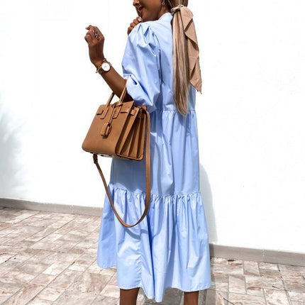 Shirt Lapel Plus Size Loose Swing Dress