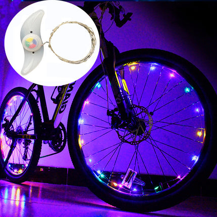Super Cool Bicycle Led Hub Light Set Mountain Bike Rack Decorative Light Bicycle Spoke Lights Night Riding Bicycle Wheel Light