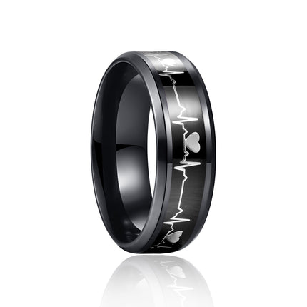Heartbeat Metal Sheet Glue Drop Ring