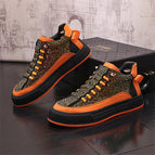 Black orange cotton shoes / 38