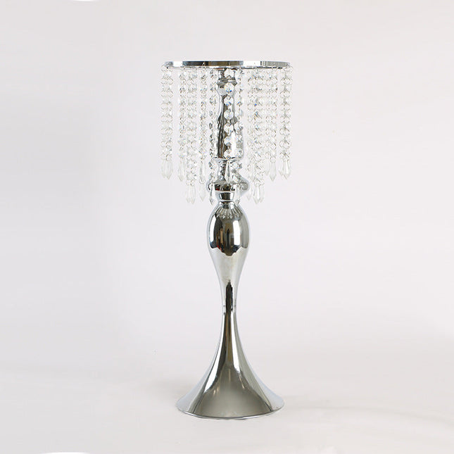 Crystal Candle Holder Handicraft Table Flower Decoration Photo Zone Sign-in Table Decoration